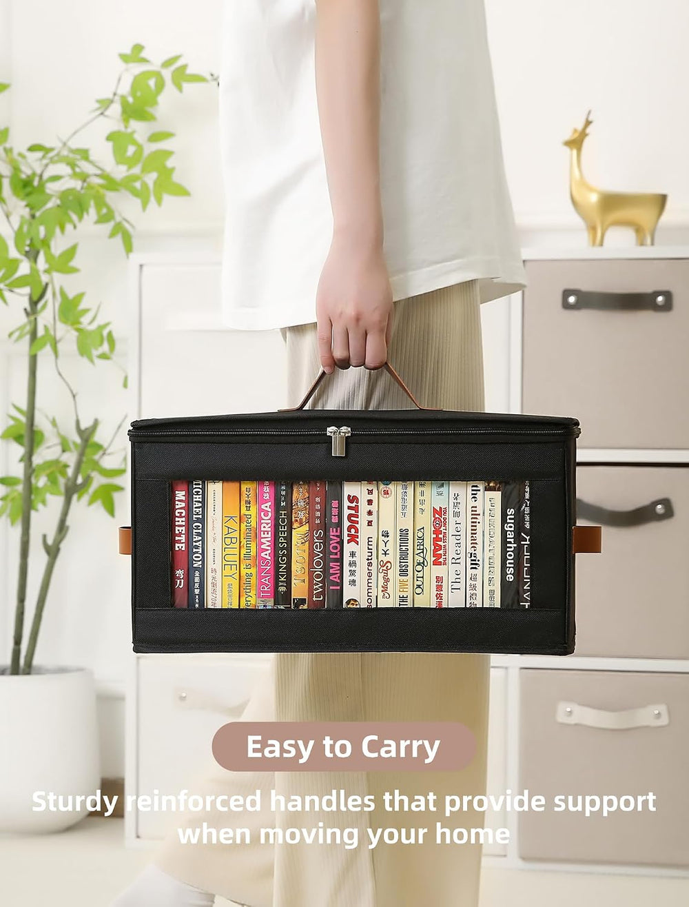 4 Pack DVD Storage Box DVD Case Holder with Zip Lid, Media Storage Case for D...