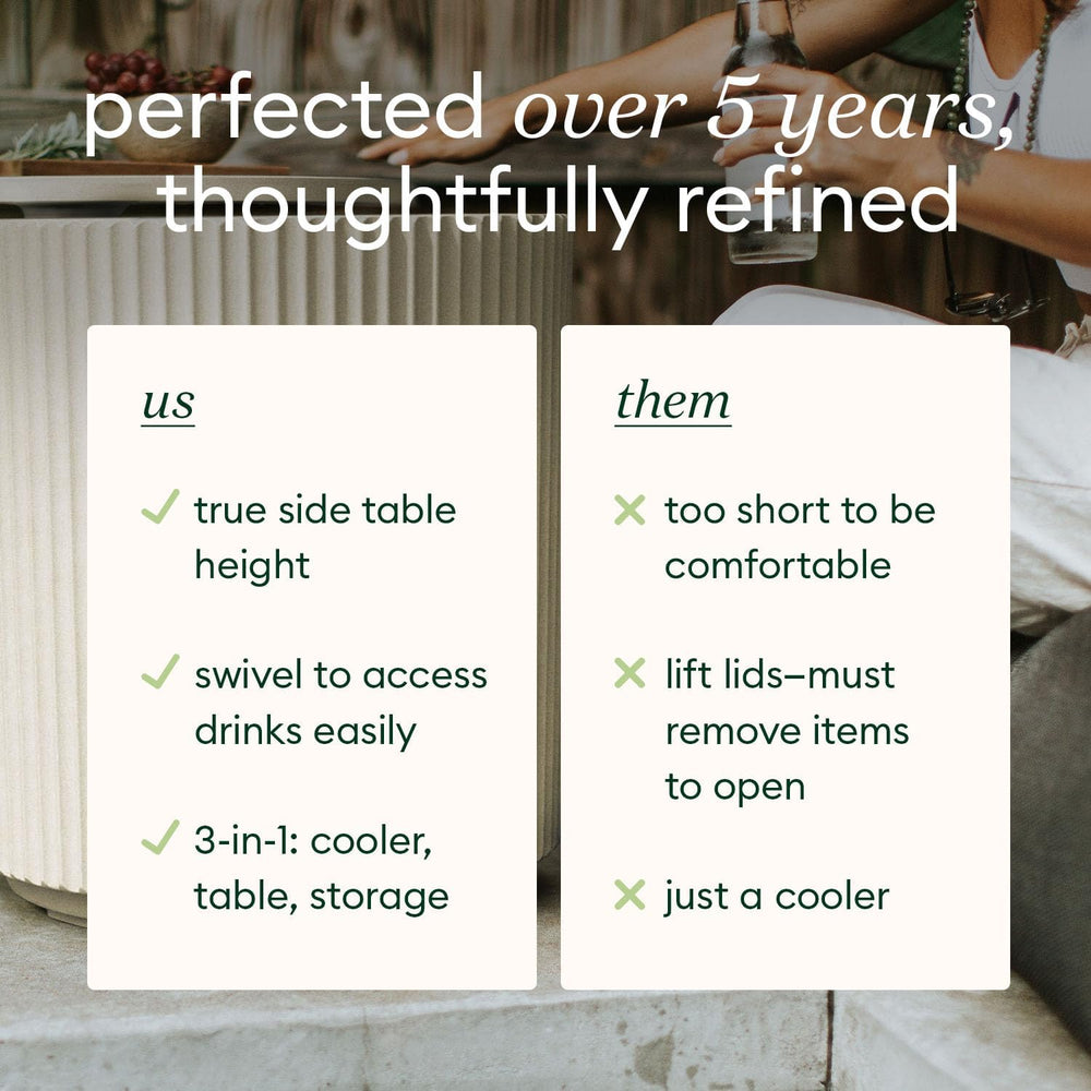 Veradek Cooler Side Table - Outdoor Cooler Table and Ice Chest | Features a S...
