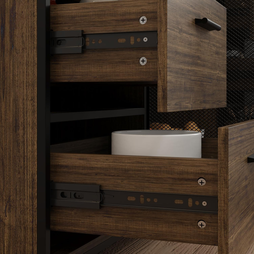 MOUMON 70.9" Extra Large Kitchen Pantry Cabinet with Hutch, Industrial K...