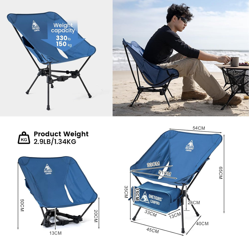 ONETIGRIS Tigerblade Camping Chair, Lightweight Folding Backpacking Hiking Ch...
