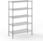 18" Deep x 42" Wide x 64" Height Wire Shelving Kit | 5-Tier | NSF Commercial Storage Rack Unit