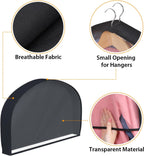 Shoulder Covers for Hanging Clothes (Set of 10) Breathable Garment Dust Covers Clothes Protectors Covers for Closet with 2" Gusset for Suit, Coats, Jackets, Dress