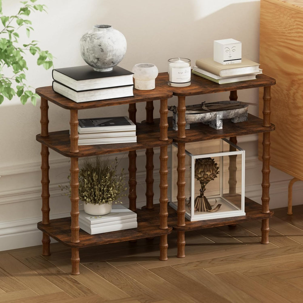 Side Table,Living Room End Tables with 3-Tier,Small Nightstand Table for Smal...