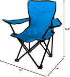 Pacific Play Tents – Kids Folding Chair, 100 lbs. Weight Capacity - Sapphire Blue