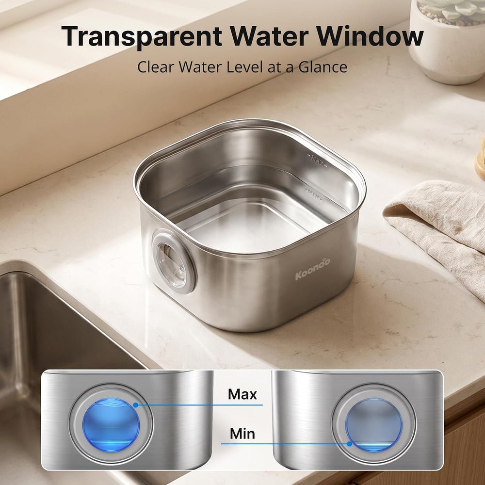 Wireless Cat Water Fountain Stainless Steel 3.2L, Battery Operated Pet Water ...