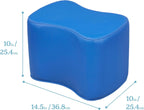 ECR4Kids SoftZone Toddler Modular Stool Seating Set, Classroom Furniture, Blue, 2-Pack