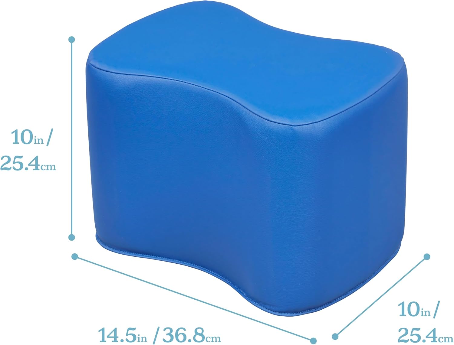 ECR4Kids SoftZone Toddler Modular Stool Seating Set, Classroom Furniture, Blue, 2-Pack