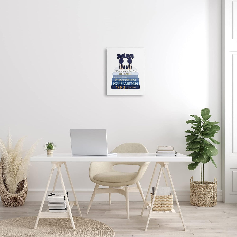 Chic Heels Bookstack Glam, 16 x 20 Inch Canvas Wall Art