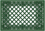 Heavy Duty Plastic Storage Milk Crates, Stackable Utility Organizer Bins, 19x11x13 Inches, 6 Pack, Made in USA, 24 Qt/6 Gallon Capacity (Green)