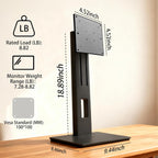 2026 Version Ergonomic VESA Monitor Stand, 150mm Spring Height adjustment,, Tool-Free Base, Swivel, Tilt & Rotation, for 26–32" Monitors, 7.28–8.82 lb, 100x100mm Vesa Mount (7.28～8.82LB)