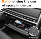 MARCHFA Center Console Glove Box Divider Organizer Compatible for 2024 2025 2026 Hyundai Santa Fe Accessories Console Divider Organizer