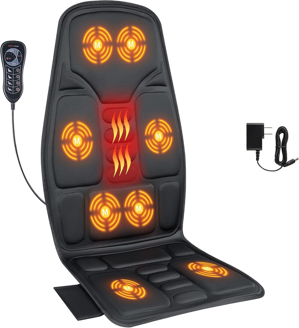 SLOTHMORE Vibration Back Massager for Chair with Heat, Chair Massager Pad wit...