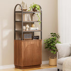 Yechen 110" Modular Entertainment Center with Bookshelves for up to 55", Mid Century Modern TV Stand with Storage, TV Cabinet with Open Shelves and Adjustable Shelves, Living Room, Walnut Oak (3 PCS)