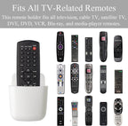 3 Pcs Remote Control Holder Wall Mount Self Adhesive Remote Case Hole-Free Storage Organizer Wall Pencil Holder Phone Charging for Home Office School(White)