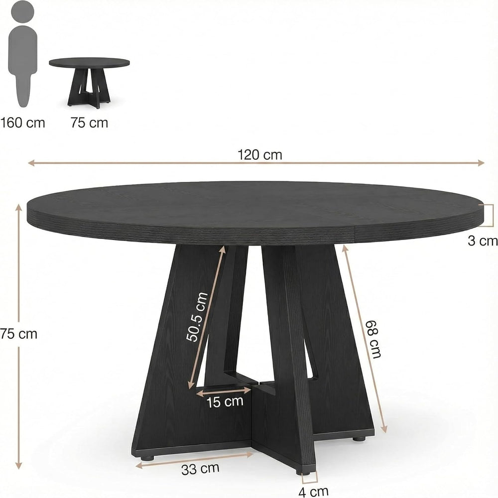 Lailang 47 Inch Dining Table, Small Dining Room Tables, Round Kitchen Tables,...