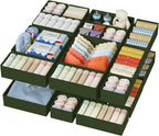 DIMJ Drawer Organizer Clothes - 20 Pack Closet Drawer Organizer Bins for Baby Clothes Storage, Fabric Dresser Organizer for Nursery Bedroom, Foldable Small Drawer Dividers for Underwear Socks