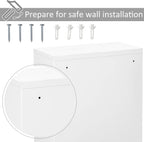 kleankin Steel Wall Mount Medicine Cabinet 3 Tier Emergency Box for Bathroom Kitchen, Lockable with 2 Keys, White
