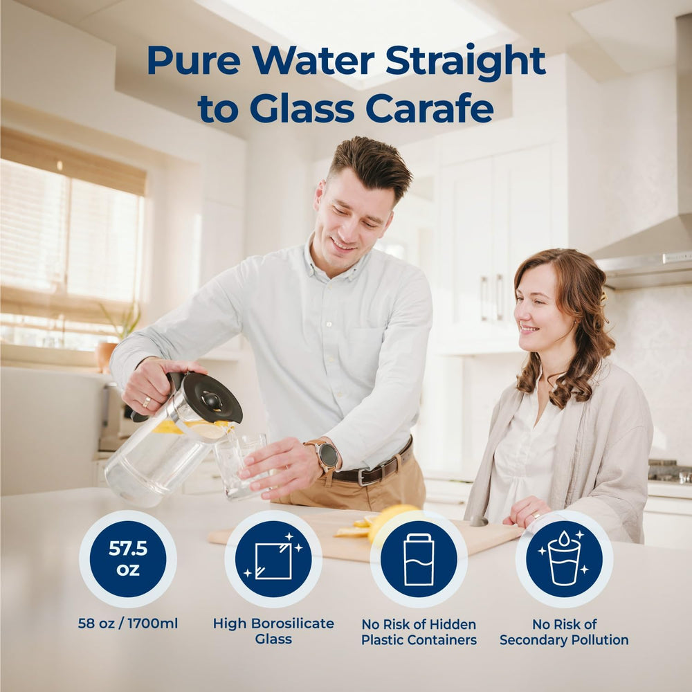 Bluevua RO100ROPOT(UV) Reverse Osmosis System Countertop Water Filter, with O...