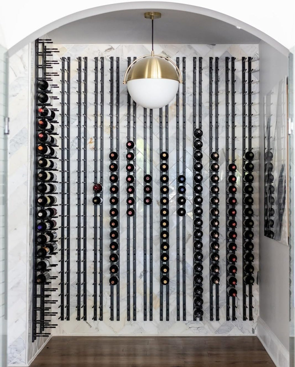 Ultra Wine Racks Cork Out Wall Mounted Wine Rack (2 Foot, Matte Black, Holds 6 Wine Bottles) - Modern & Minimalist Metal Wine Storage for Home Bar, Kitchen, Dining Room, Wine Cellar