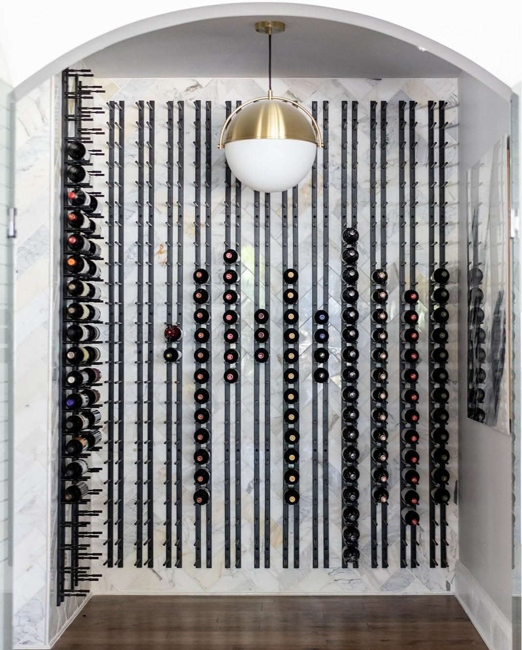 Ultra Wine Racks Cork Out Wall Mounted Wine Rack (2 Foot, Matte Black, Holds 6 Wine Bottles) - Modern & Minimalist Metal Wine Storage for Home Bar, Kitchen, Dining Room, Wine Cellar