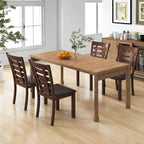 GOFLAME Upholstered Dining Chairs Set of 2, Wooden Kitchen Chairs with Padded Seat & Rubber Wood Frame, High Back Armless Dining Chairs, Dinette Side Chairs for Living Room, Dining Room