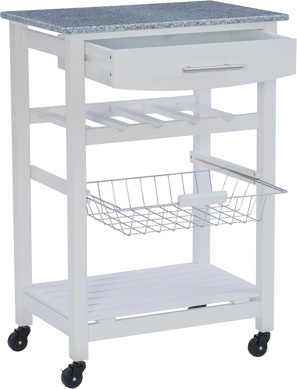 Linon Kitchen Island, White, 22.88 x 15.75 x 33.88