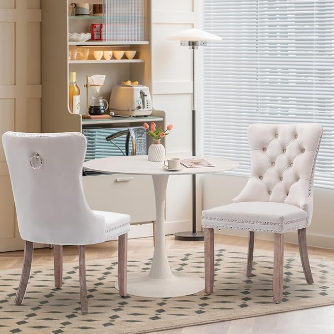 SoarFlash Kitchen Table and Chairs for 2, 31.5" Dining Table Set for 2 w...