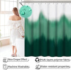 iMucci Bathroom Accessories Dark Green Bathroom Sets with Shower Curtain and Rug,Shower Curtain Set,Bath Rugs Home Decor