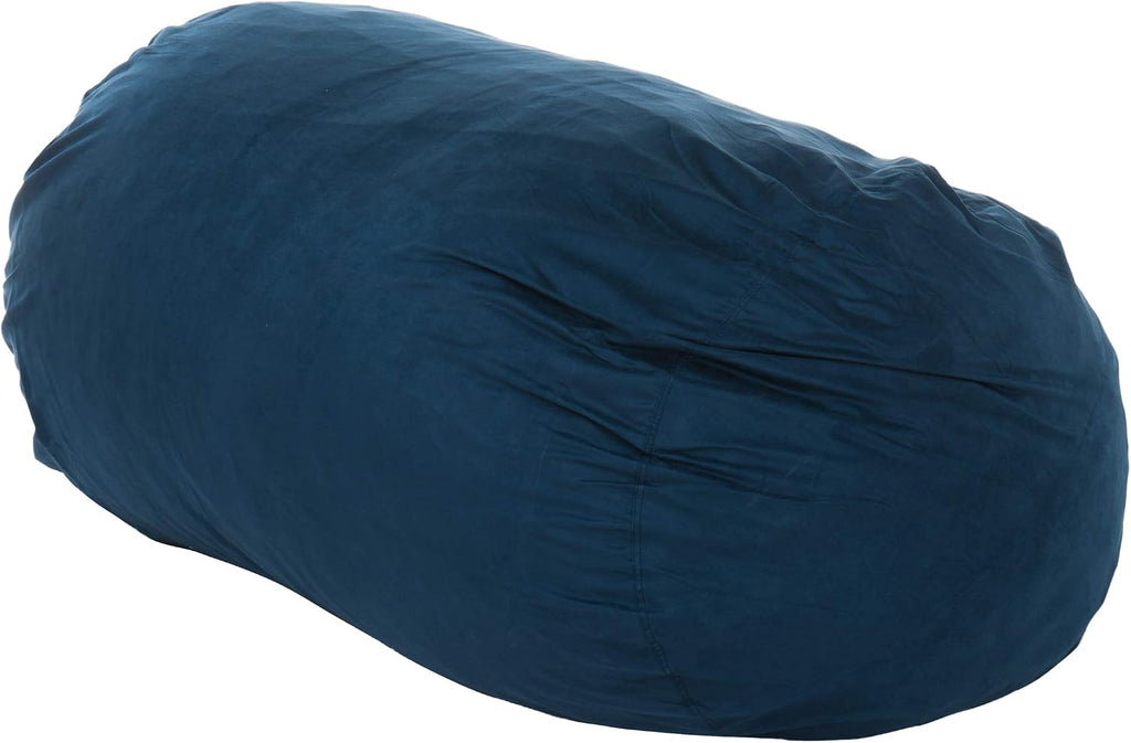 Christopher Knight Home Great Deal Furniture Haley 6 Ft Faux Suede Microfiber Bean Bag (Blue)