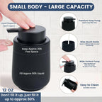 Black Bathroom Accessories Set - 4 Pcs Bathroom Accessory Sets with Toothbrush Holder,Lotion Soap Dispenser,Qtip Holder Dispensr & Vanity Tray,Bathroom Countertop Vanity Oganizer - Matte Black