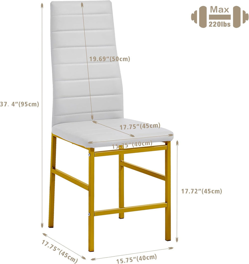 Dining Chairs Set of 4 Kitchen Chairs Armless Side Chair for Livign Room Dinn...