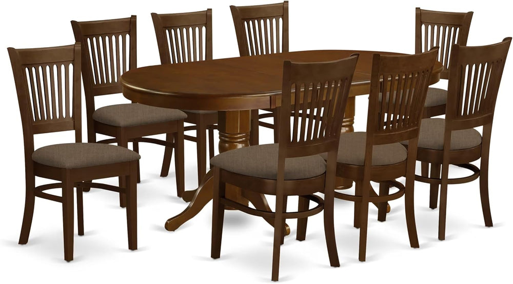 East West Furniture VANC9-ESP-C 9 Piece Modern Dining Table Set Includes an O...