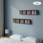 5PCS Wall Mount Media Storage Rack, 34 Inch CD DVD Cube Storage Media Shelf Video Game Organizer, CD Organizer Metal Shelf for House