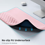 Ospelelf Keyboard Wrist Rest Pad, Comfy Ergonomic Keyboard Stand Riser Holder, Computer Wrist Support Cushion forTyping, Light Pink