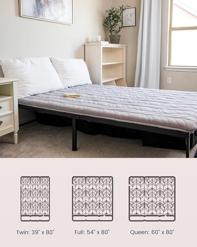 ZonLi Japanese Floor Mattress Futon Mattress Twin Size, Thicken Roll Up Tatami Mat w/ 100% Cotton Washable Cover, Portable & Foldable Floor Bed Mattress for Sleeping, Dormitory, Adult Kids, Grey
