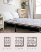 ZonLi Japanese Floor Mattress Futon Mattress Twin Size, Thicken Roll Up Tatami Mat w/ 100% Cotton Washable Cover, Portable & Foldable Floor Bed Mattress for Sleeping, Dormitory, Adult Kids, Grey