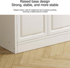 Pantry Storage Cabinet, with Adjustable Shelf, Sideboard with Buffet Cupboard,Farmhouse Coffee Bar Station Doors and Shelves for Dining Room(White,60cm/23.6in)