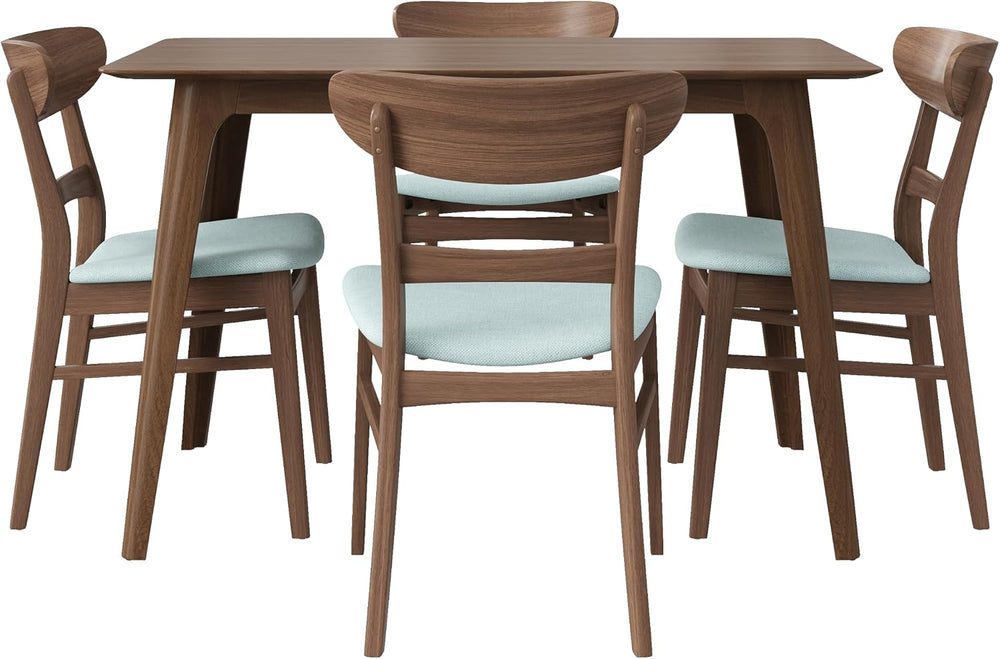 Wood Dining Room Table Set for 4,Mid Century Modern Dining Table Set,Kitchen ...