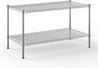 24" Deep x 48" Wide x 27" Height Wire Shelving Kit | 2-Tier | NSF Commercial Storage Rack Unit