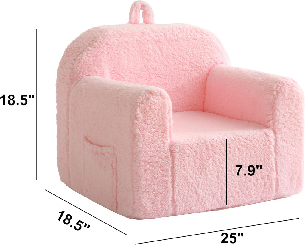 Kids Chair, Toddler Chair Comfy for Boys & Girls, Children Armchair, Pink