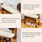 Shoe Bench – 2-Tier Wooden Entryway Organizer Cute Dog-Shaped with Pet-Inspired Design, 23.6 inchs Hallway & Living Room Bench
