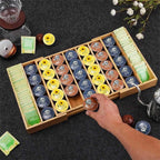 K Cup Holder Bamboo Coffee Pod Holder Drawer Organizer, Expandable K Cup Pod Storage Tea Bag Storage for Coffee Station Home Office and Kitchen