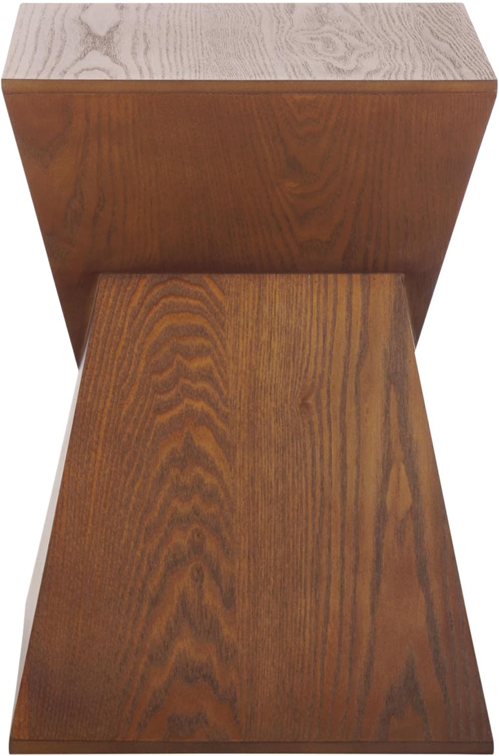 SAFAVIEH Home Collection Rahan Modern Walnut Brown Pedestal End Table (Fully ...