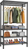 VIPEK V1 Wire Garment Rack 4 Tiers Heavy Duty Clothes Racks for Hanging Clothes Large Clothing Rack Freestanding Closet with Hanging Rod, 35.4'' L X 15.7'' W X 70.9'' H, Max Load 500LBS, Black