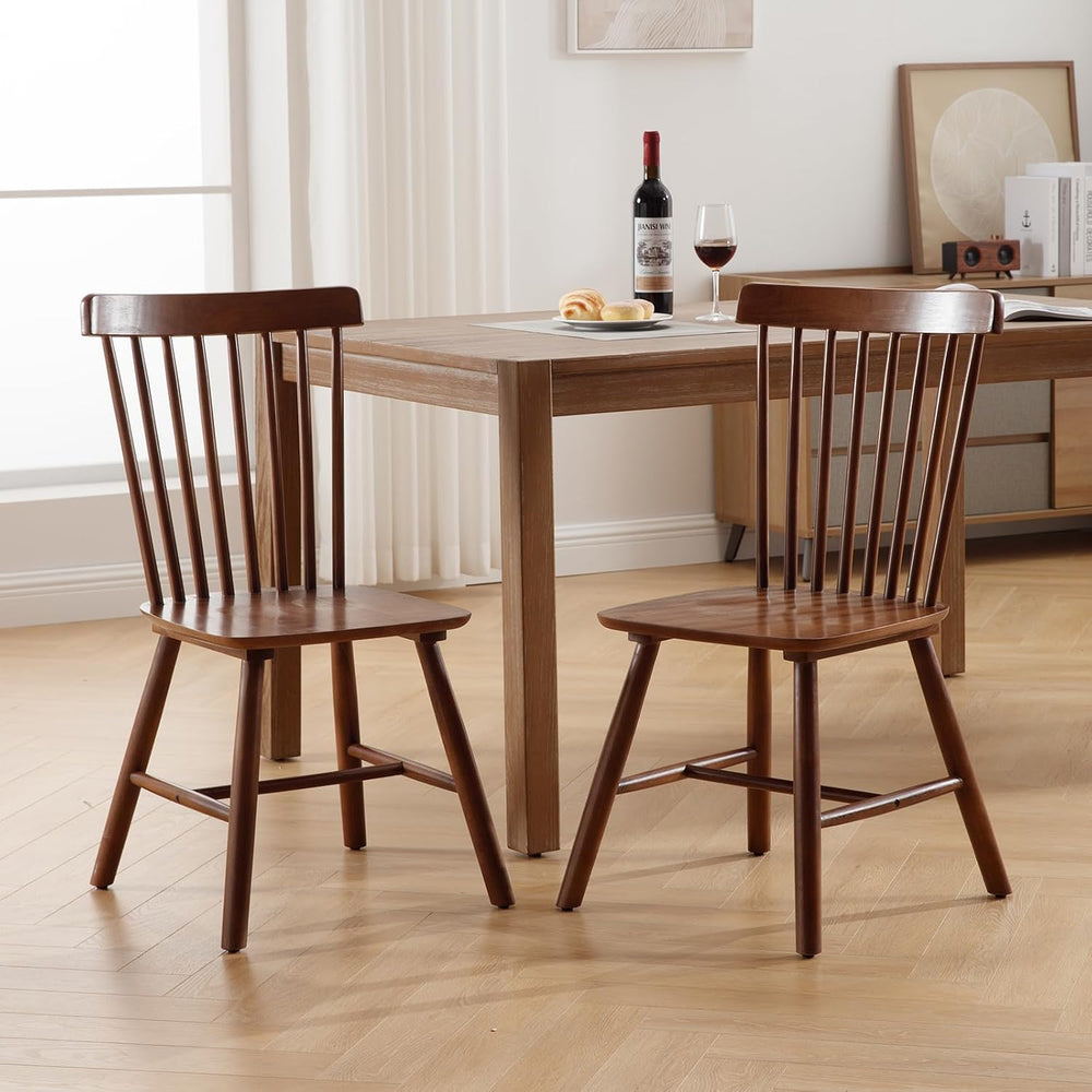 Windsor Dining Chairs Set of 2, Farmhouse Kitchen & Dining Room Chairs wi...