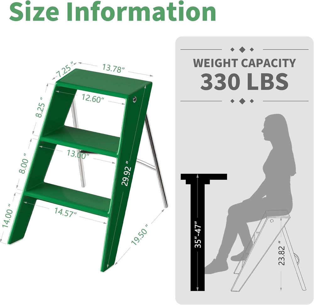 HOTEAGLE Modern Folding Chair - Multifunctional Design Doubles as Step Stool ...