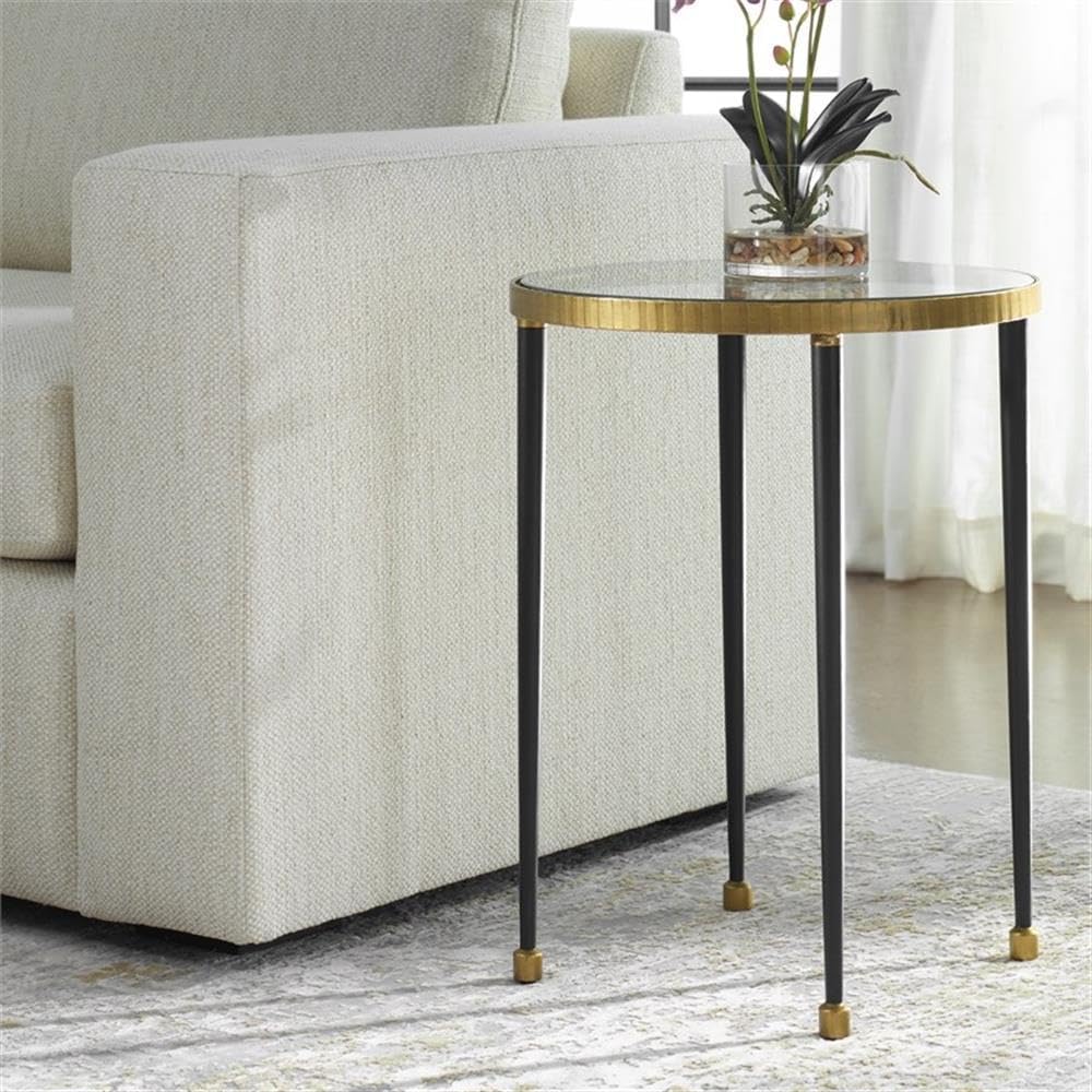 BOWERY HILL Contemporary Iron Side Table, 22" H x 17" W x 17" ...