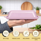 Butter Dish with Lid and Knife, Durable Countertop & Fridge Butter Keeper, Melamine Butter Container Valentine’s Kitchen Gift, Heart Design - Pink