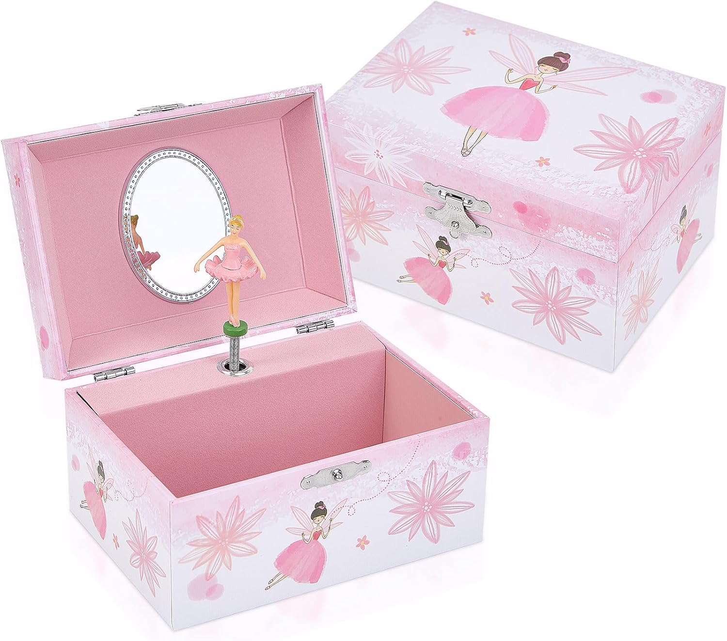 Girl's Gift Music Box with Spinning Ballerina,Fairy Design Musical Jewelry Box for Kids Jewel Storage,Toys for Girls