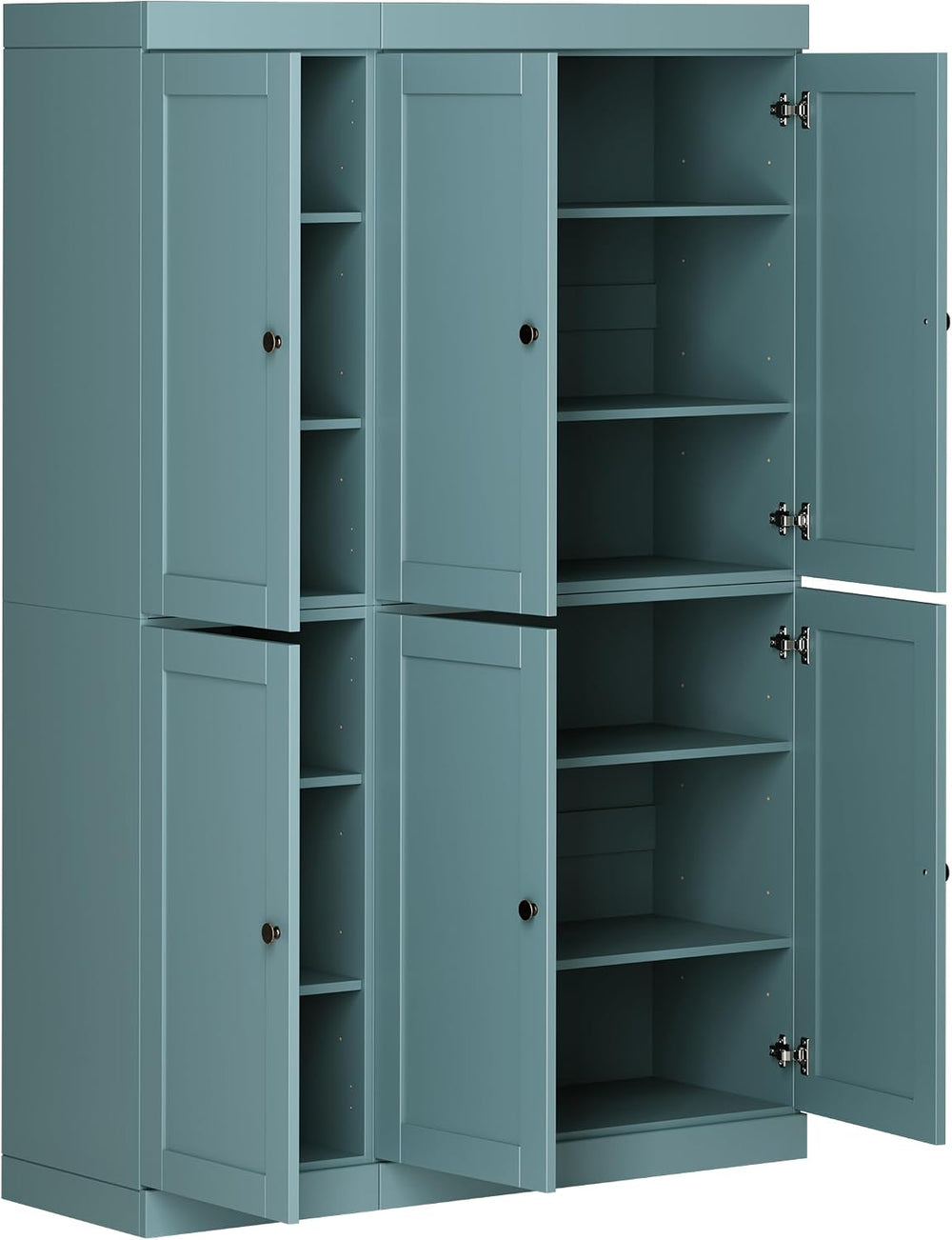 Palace Imports Solid Wood Kitchen Pantry Cabinet 71.5" Tall, 48.5" ...